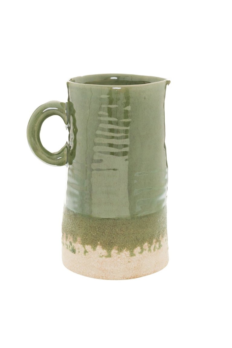 Hill Interiors Seville Collection Ceramic Jug (Olive Green) (One Size) - Olive Green