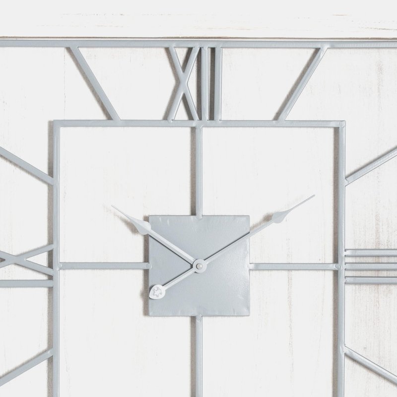 Hill Interiors Williston Square Wall Clock (90cm X 5cm X 90cm) In White