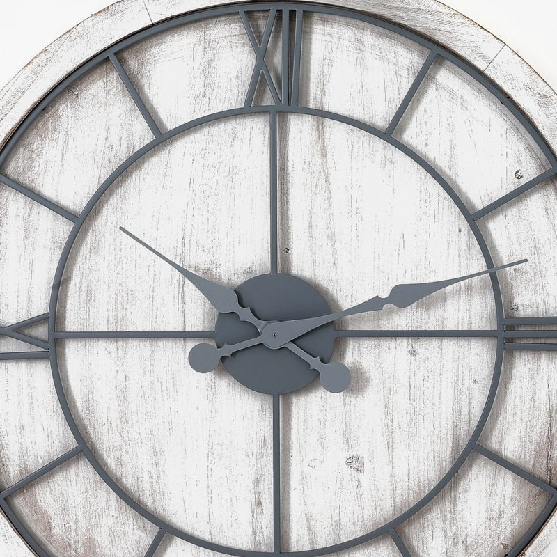 Hill Interiors Williston Wall Clock In White