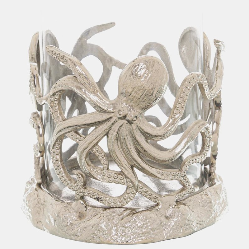 Shop Hill Interiors Hurricane Octopus Candle Holder In Grey