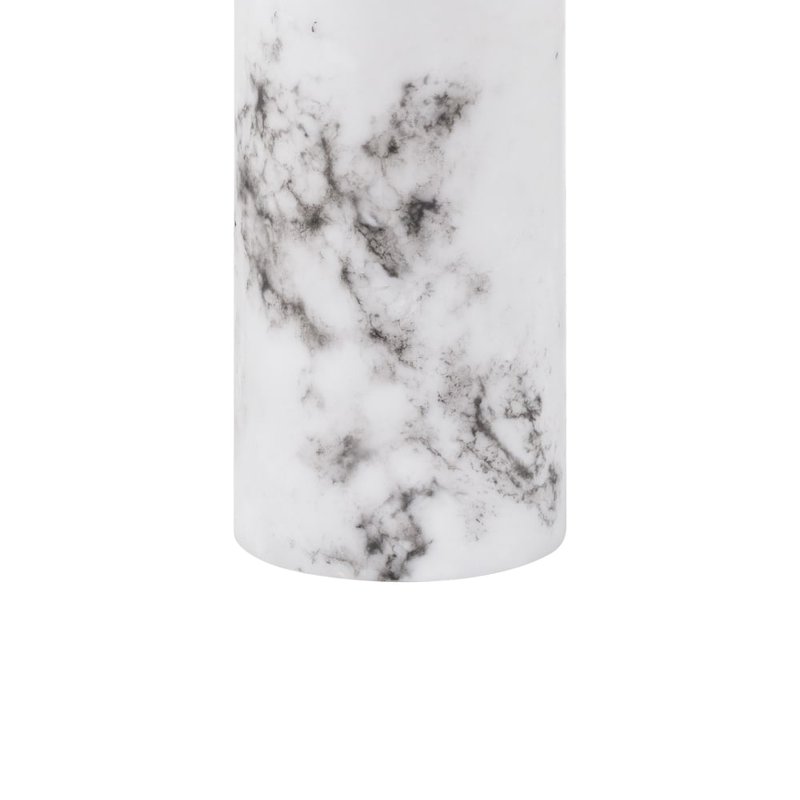 Hill Interiors Luxe Collection Marble Effect 3 Wick Electric Candle In White