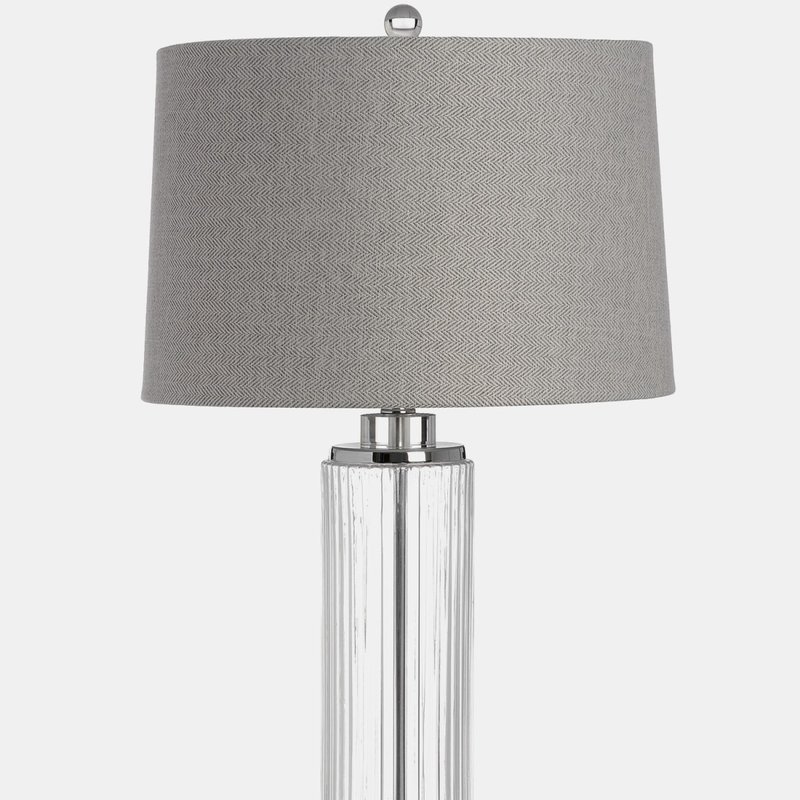 Hill Interiors Roma Glass Table Lamp In Grey