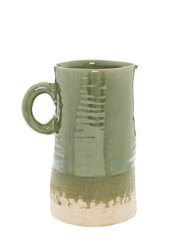 Seville Collection Ceramic Jug - One Size - Olive Green
