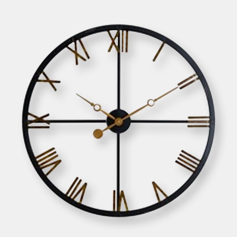 Shop Hill Interiors Skeleton Station Clock (one Size) In Black