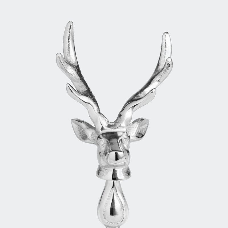 Hill Interiors Stag Head Bottle Opener In Grey