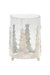 The Noel Collection Crackle Effect Christmas Candle Holder - Smoke - 15cm x 10cm x 10cm - Smoke