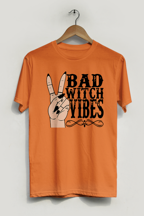 Hipsters Remedy Bad Witch Vibes T-shirt In Orange