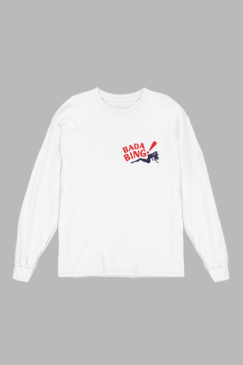 Hipsters Remedy Bada Bing Long Sleeve T-shirt In White