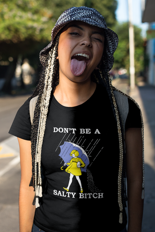 Shop Hipsters Remedy Don't Be A Salty Bitch T-shirt In Black