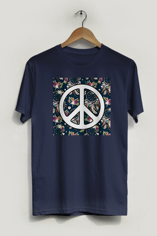 Hipsters Remedy Dream Chaser Peace T-shirt In Blue