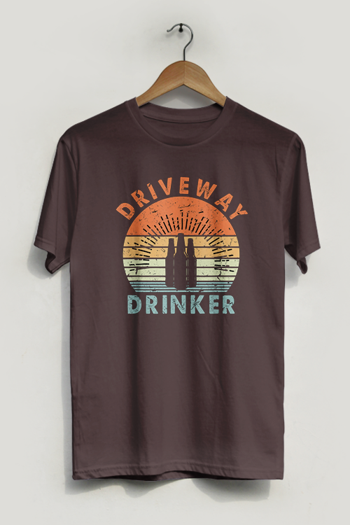 Hipsters Remedy Driveway Drinker T-shirt In Brown
