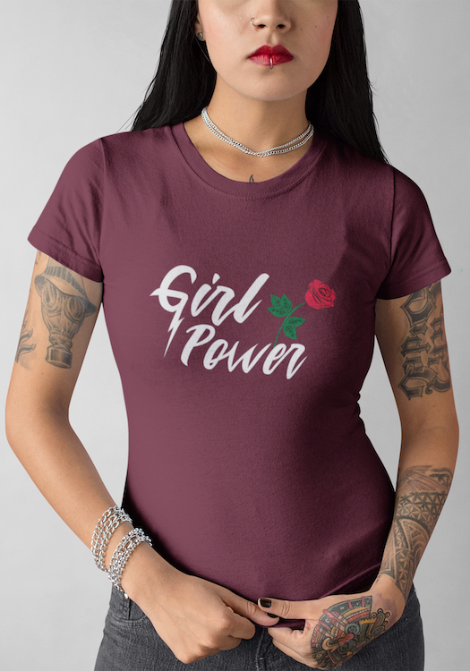 Hipsters Remedy Girl Power Rock Style T-shirt In Purple