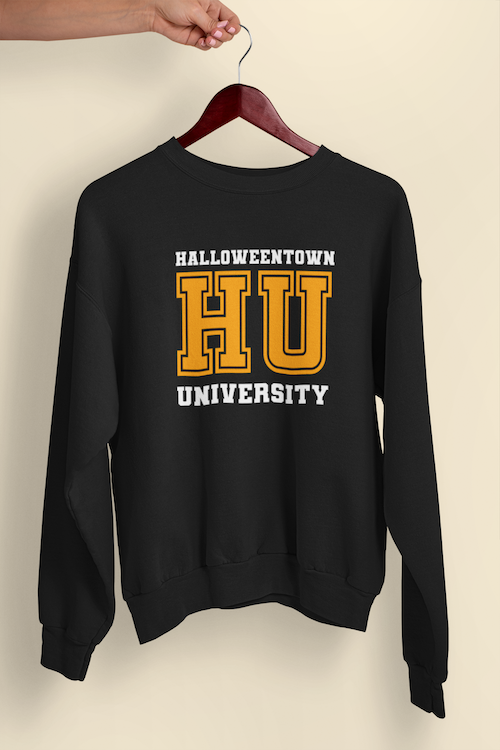 Hipsters Remedy Halloweentown University Sweatshirt In Black