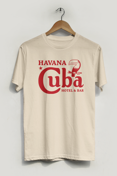 Hipsters Remedy Havana Cuba Hotel And Bar T-shirt In White