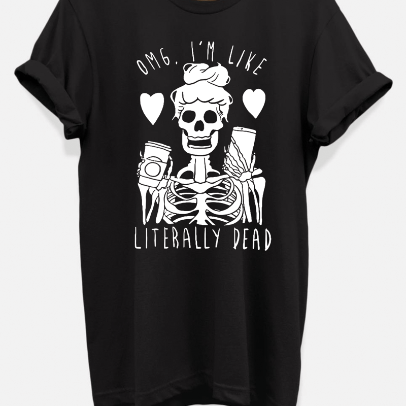 Hipsters Remedy I'm Like Literally Dead T-shirt In Black