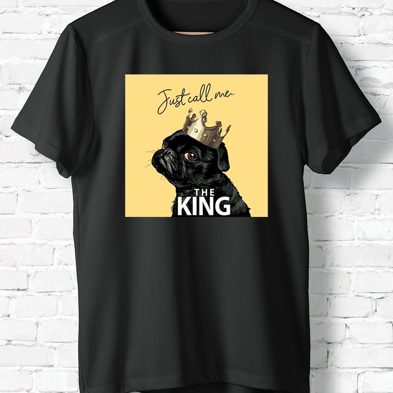 Hipsters Remedy Just Call Me The King T-shirt In Black