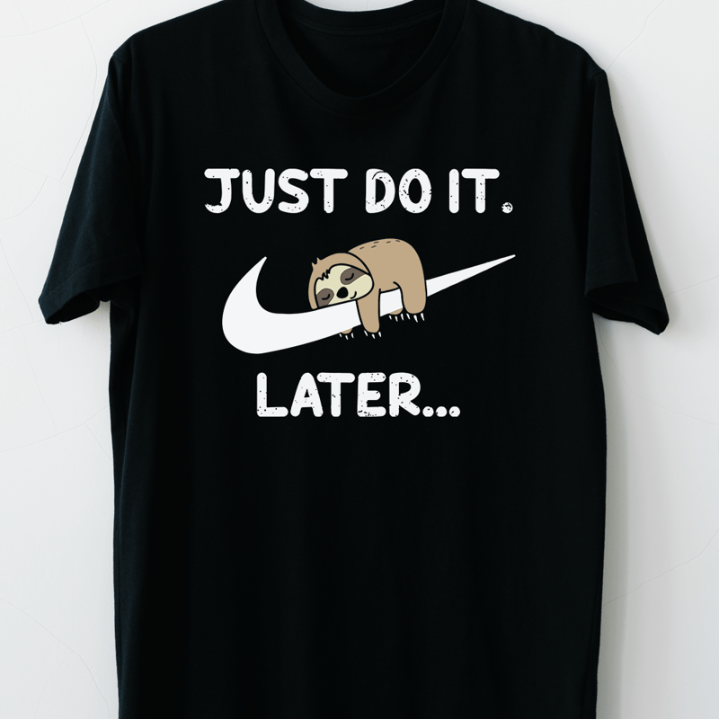 Shop Hipsters Remedy Just Do It Later T-shirt In Black