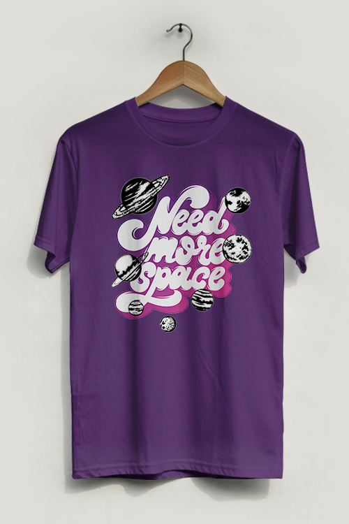Hipsters Remedy Need More Space Tee T-shirt In Purple