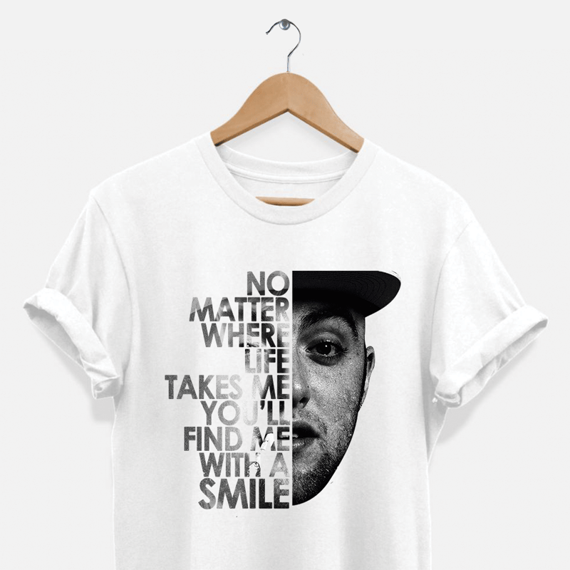 Shop Hipsters Remedy No Matter Where Life Takes Me You'll Find Me With A Smile T-shirt In White