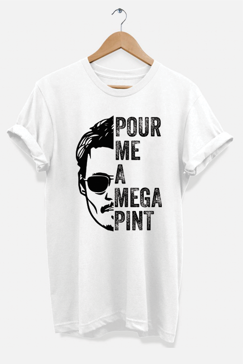 Hipsters Remedy Pour Me A Mega Pint T-shirt In White