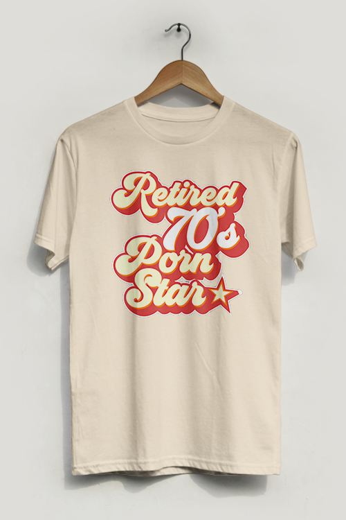 Hipsters Remedy Retired 70's Pornstar Retro T-shirt In Brown