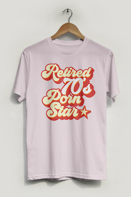 Hipsters Remedy Retired 70's Pornstar Retro T-shirt In Pink