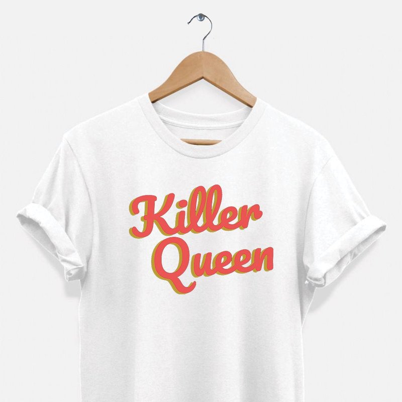 Hipsters Remedy Retro Killer Queen T-shirt In White