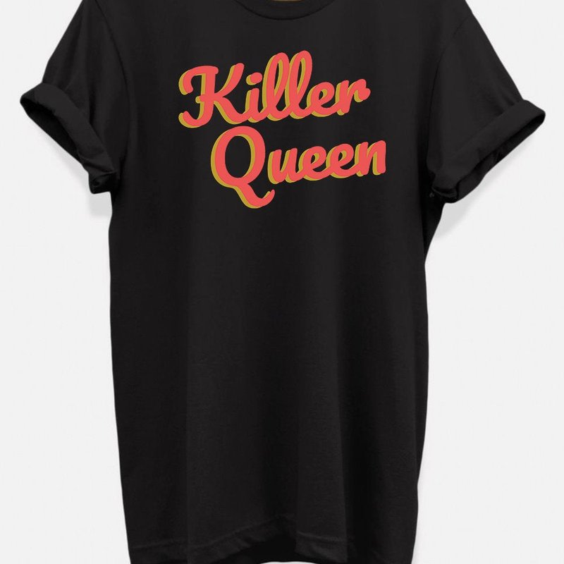Hipsters Remedy Retro Killer Queen T-shirt In Black