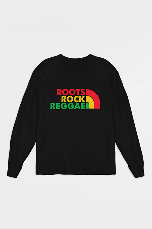 Hipsters Remedy Roots Rock Reggae Long Sleeve T-shirt In Black