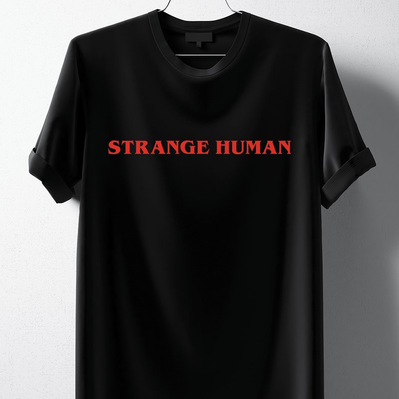 Hipsters Remedy Strange Human T-shirt In Black