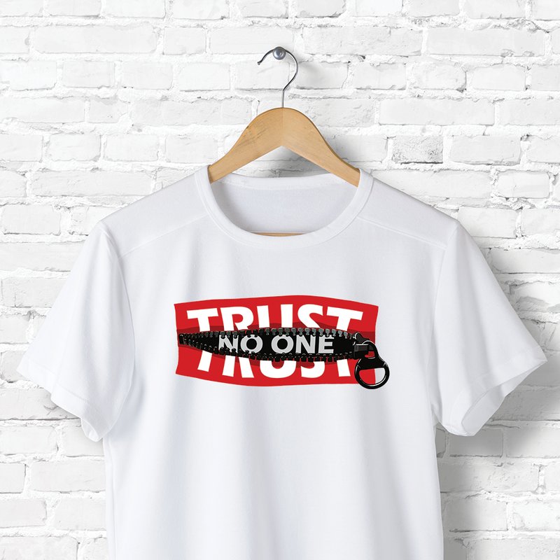 Hipsters Remedy Trust No One T-shirt In White