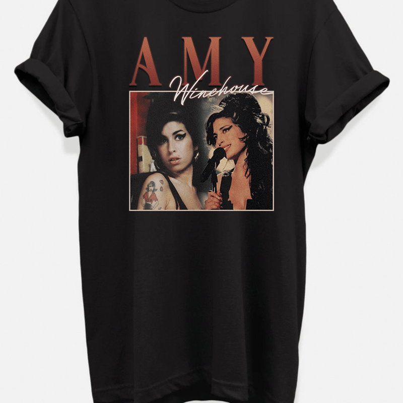 Hipsters Remedy Vintage Amy Winehouse T-shirt In Black