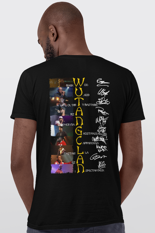 Hipsters Remedy Wu Rapper Lineup T-shirt In Black