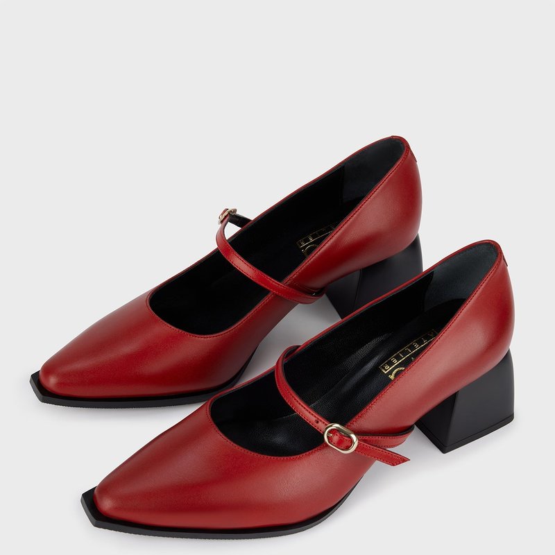 Shop Hiva Atelier Mary Jane Pumps In Red
