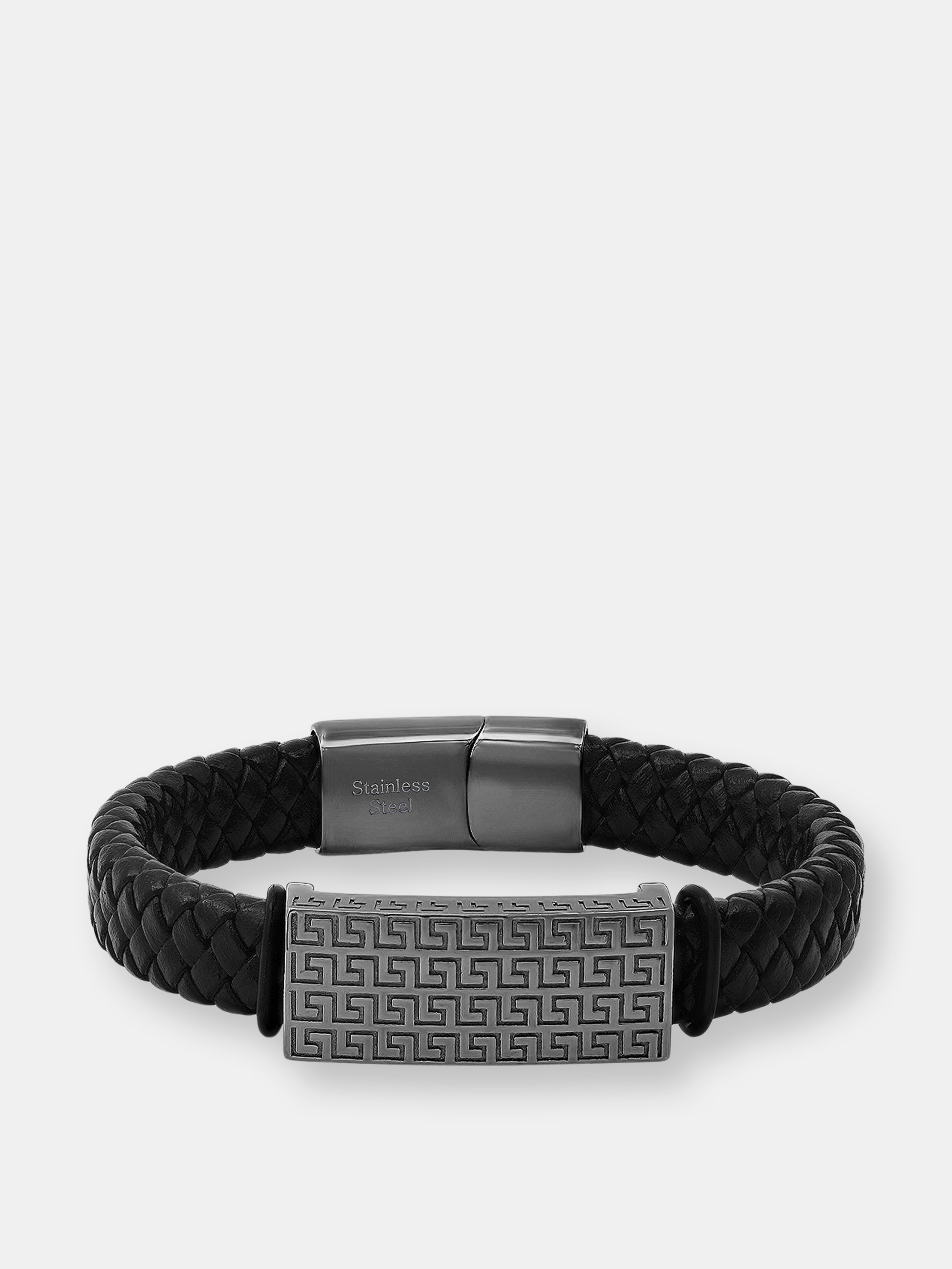 steeltime leather bracelet