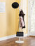 16 Hook Free Standing Coat Rack with Sandstone Base, White