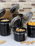 4 Piece  Canister Set with Stainless Steel Tops