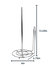 Chrome Collection Free Standing Paper Towel Holder with Easy-Tear Arm, Chrome