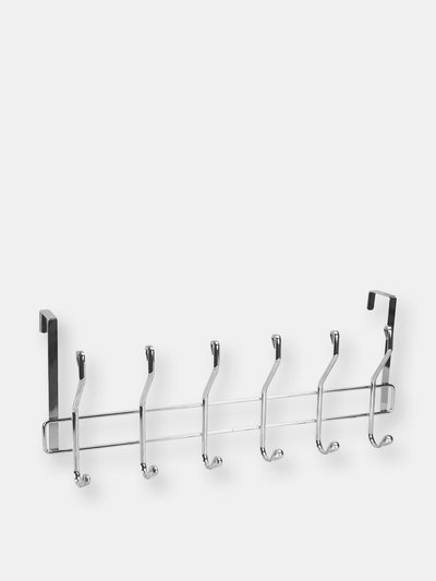 Home Basics Chrome Plated Steel Over the Door 6-Hook Hanging Rack product