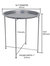 Foldable Round Multi-Purpose Side Accent Metal Table, Matte White