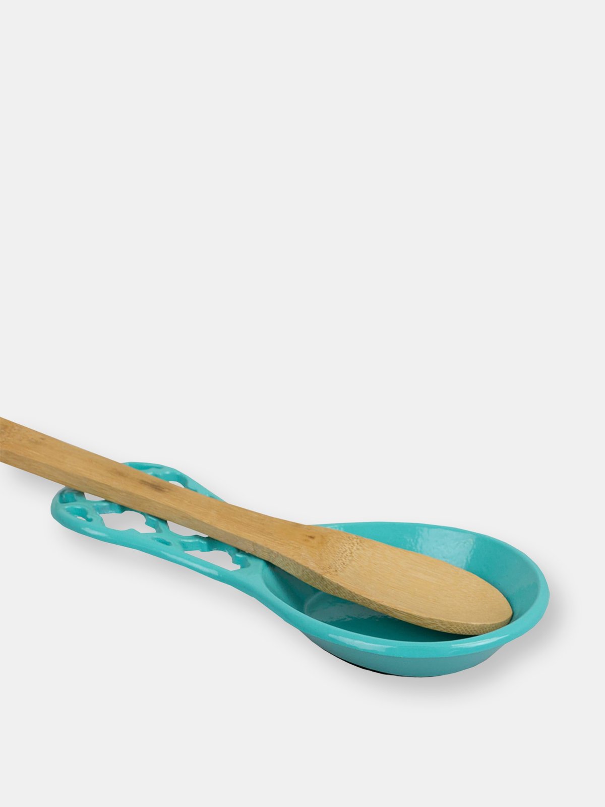 Turquoise Home Basics Lattice Collection Cast Iron Spoon Rest