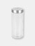 X-Large 67oz. Round Glass Canister with Air-Tight Stainless Steel Twist Top Lid, Clear