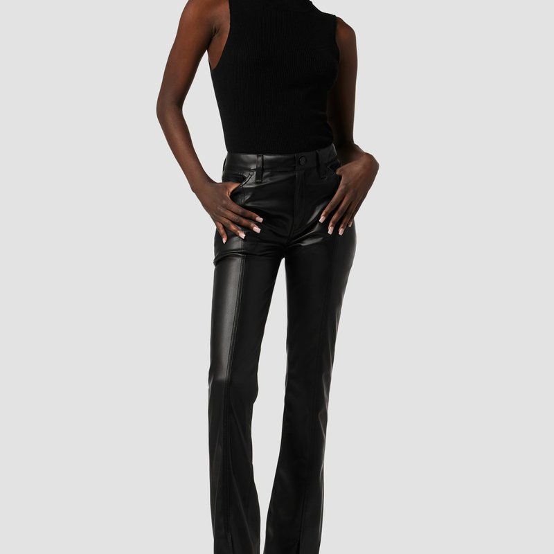 Hudson Barbara High-rise Bootcut Petite Jean With Slit Hem In Black