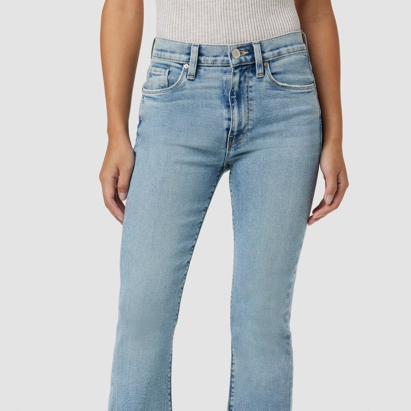 Shop Hudson Barbara High-rise Bootcut Petite Jean With Split Hem In Blue
