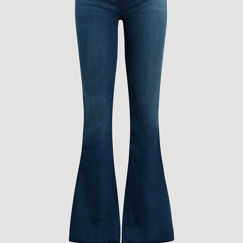Hudson Jeans Holly High-rise Flare Jean With Inseam Slit In Deep Waters