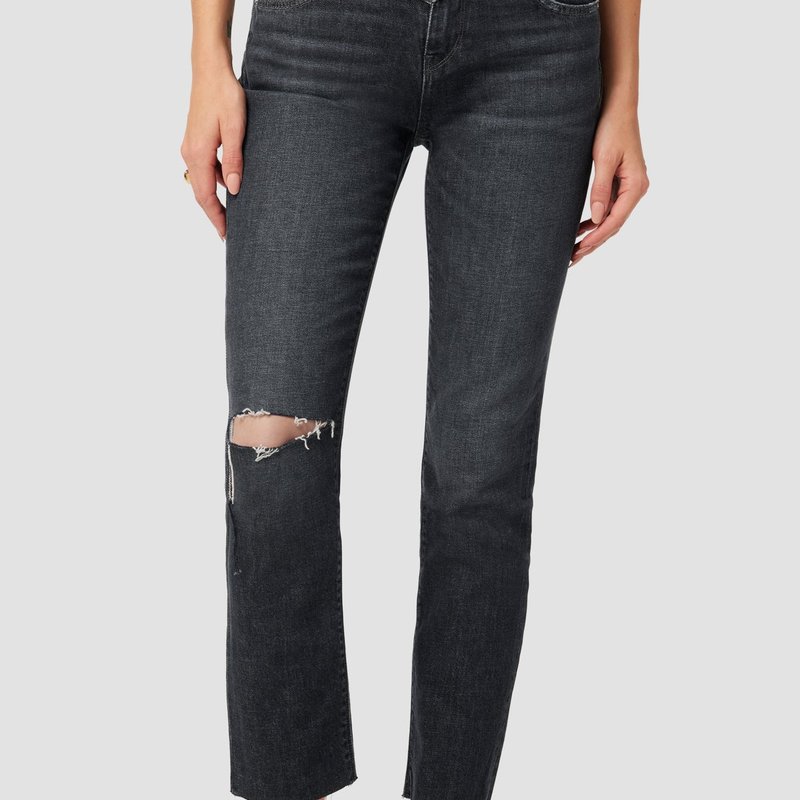 Shop Hudson Holly High-rise Straight Jean With Front Yoke In Black