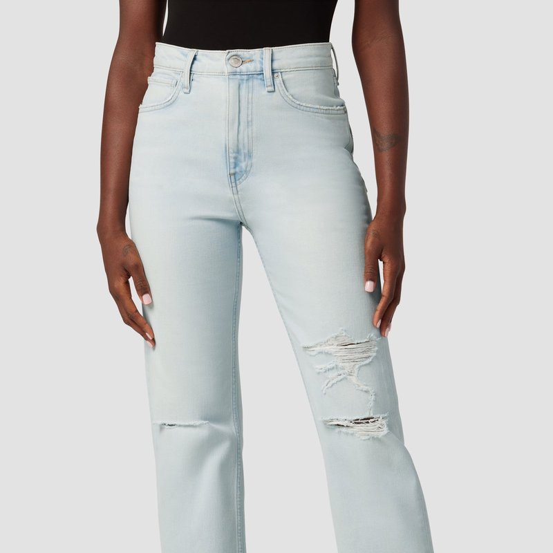 Shop Hudson Jade High-rise Straight Loose Fit Jeans In Blue