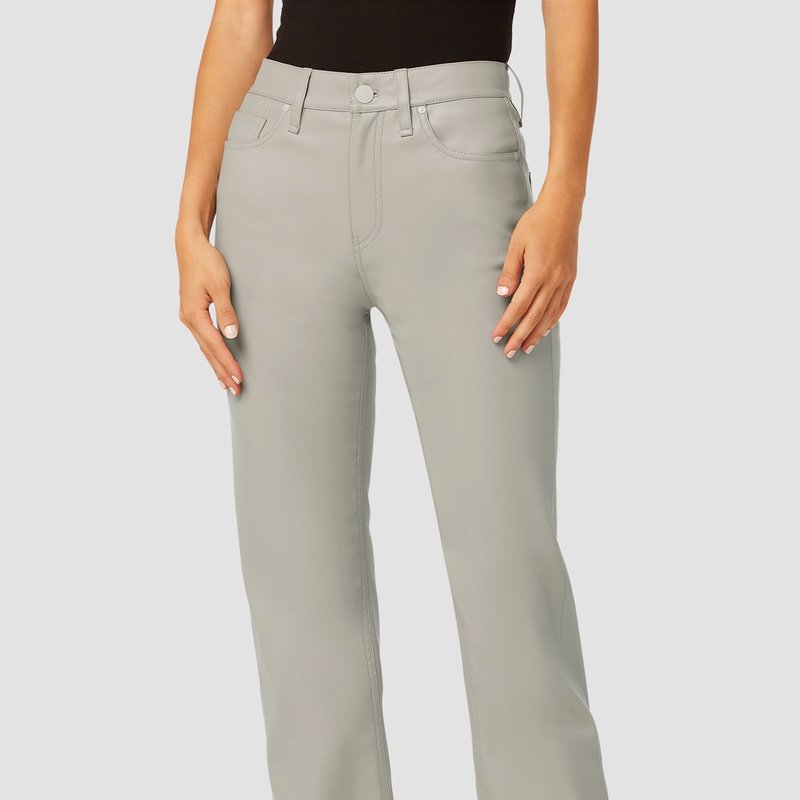 Hudson Remi High-rise Vegan Leather Straight Pant In Gray