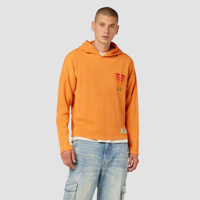 Shop Hudson Thermal Hoodie In Orange