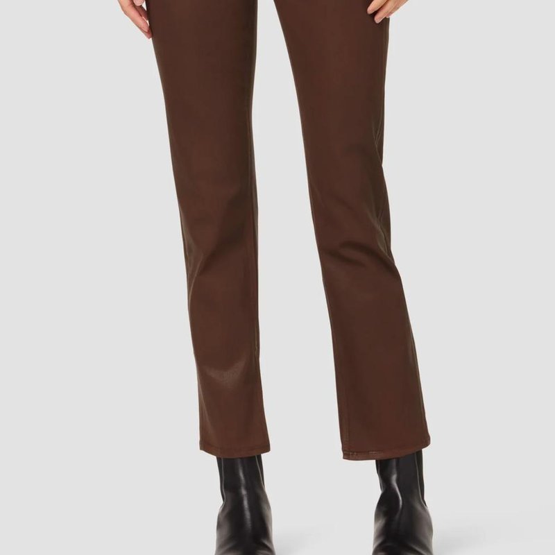 Shop Hudson Nico Mid Rise Straight Jeans In Brown